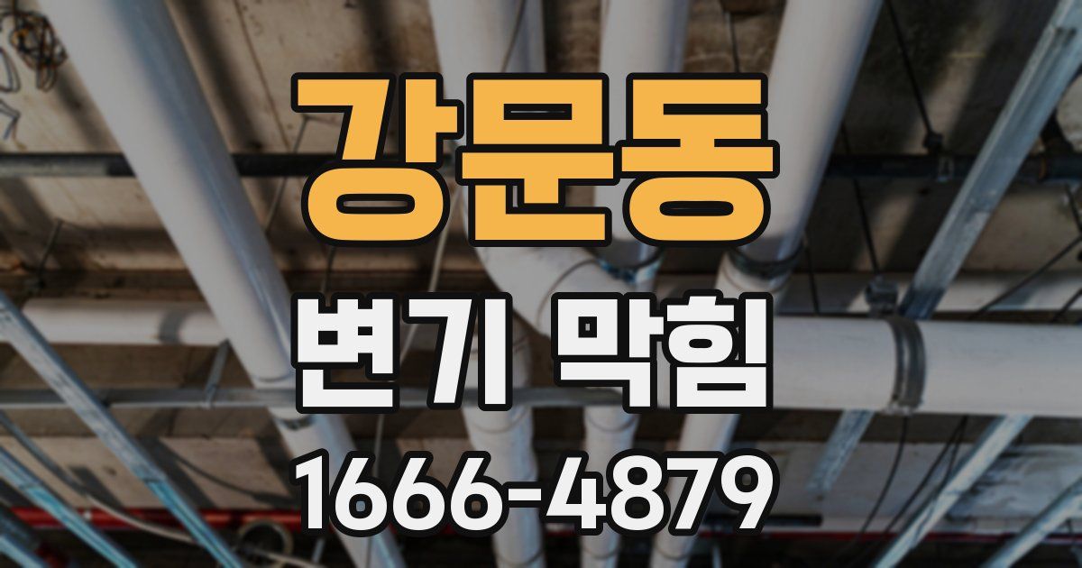 강문동 변기 막힘