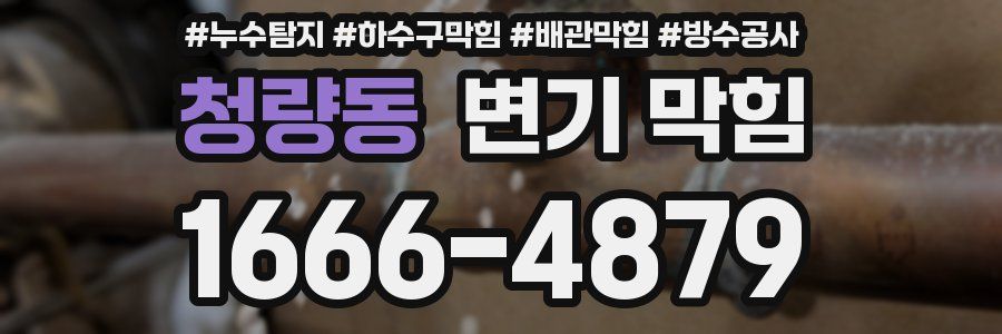 청량동 변기 막힘