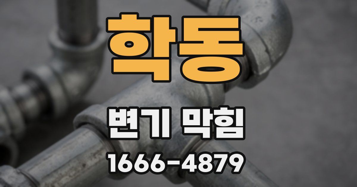학동 변기 막힘