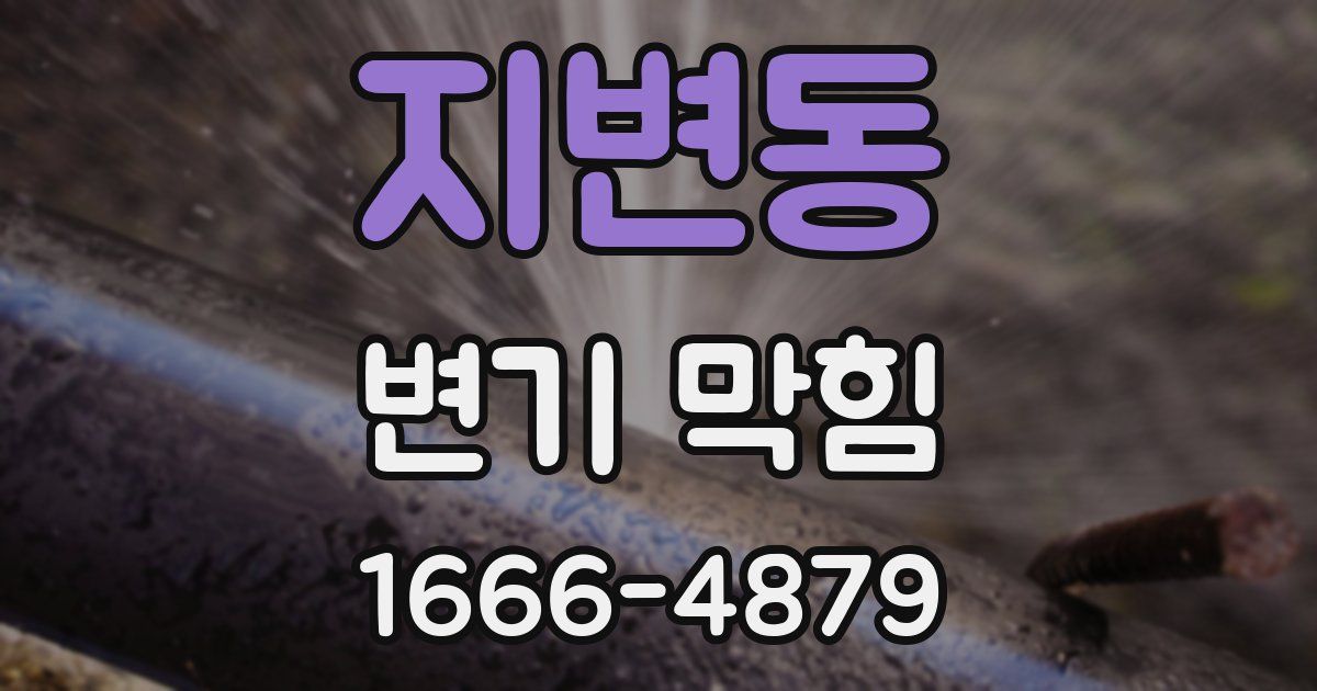 지변동 변기 막힘