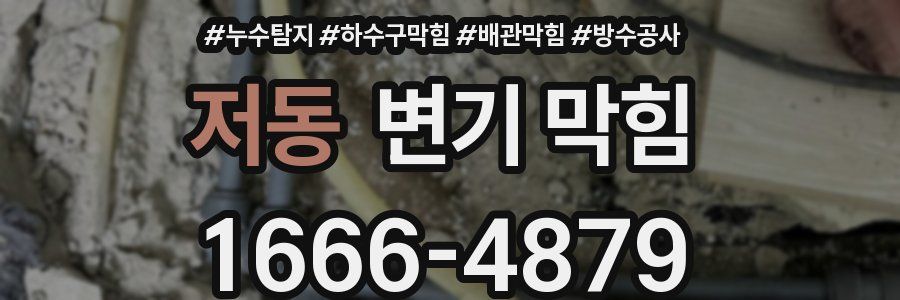 저동 변기 막힘
