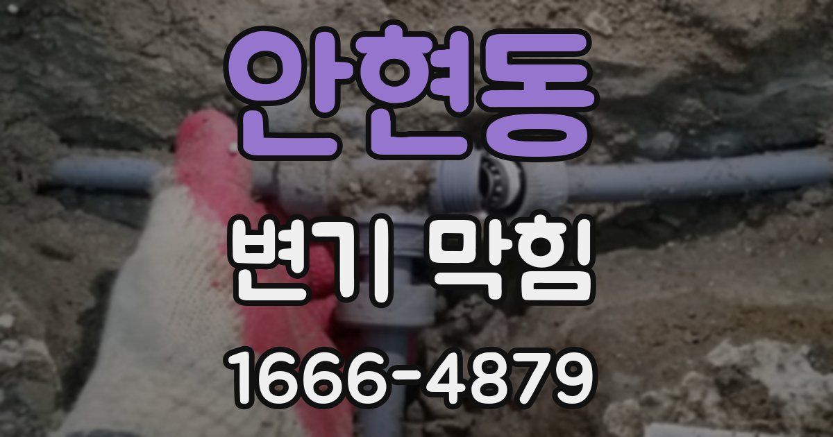 안현동 변기 막힘