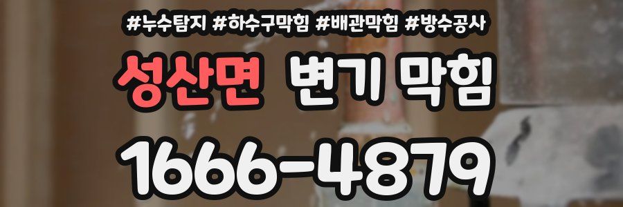성산면 변기 막힘