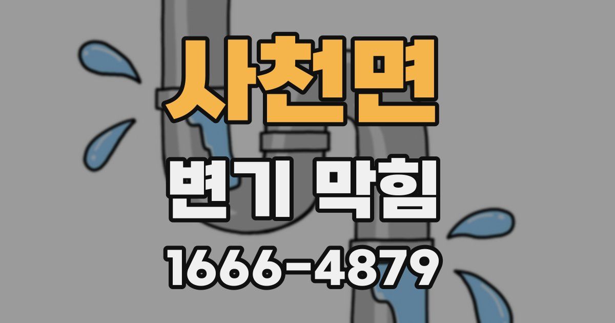 사천면 변기 막힘