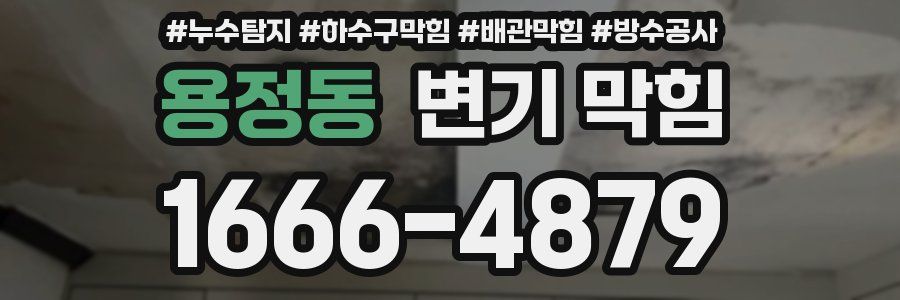 용정동 변기 막힘