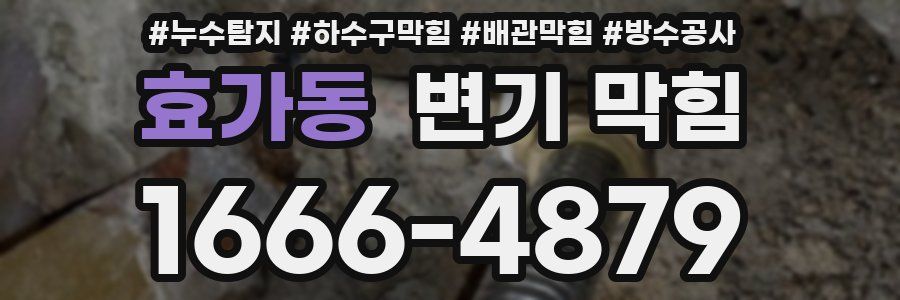 효가동 변기 막힘