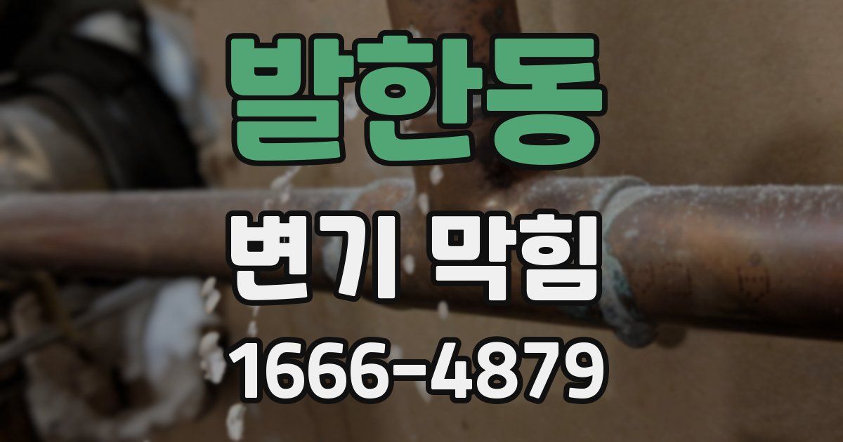 발한동 변기 막힘