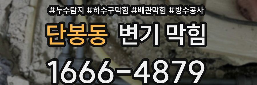 단봉동 변기 막힘