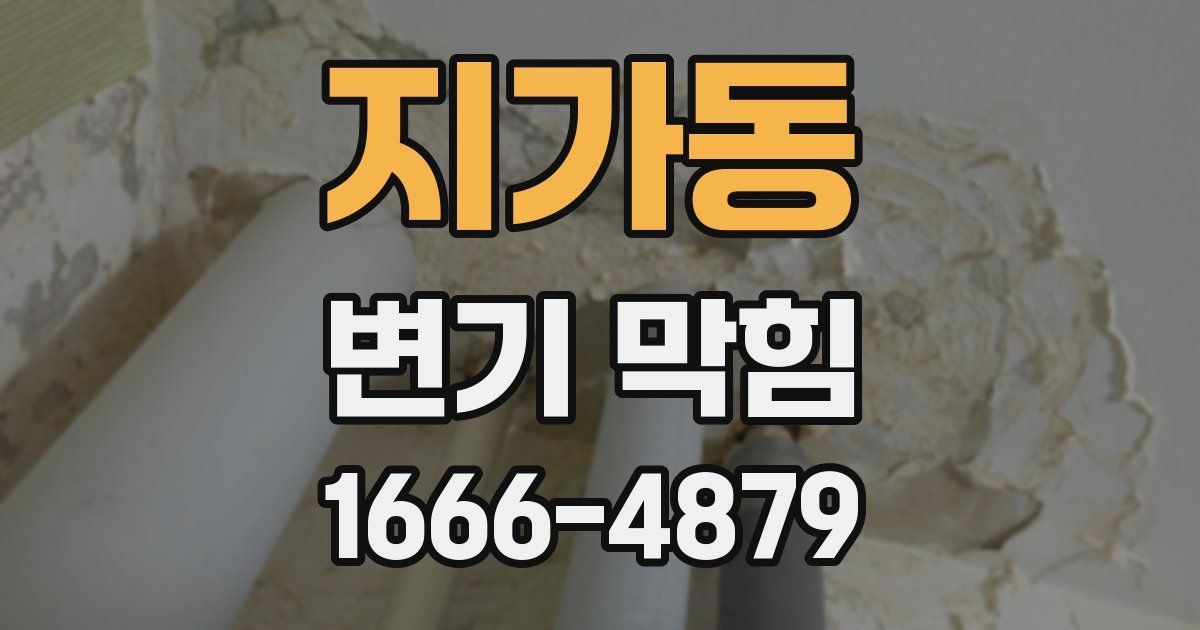지가동 변기 막힘