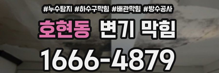호현동 변기 막힘
