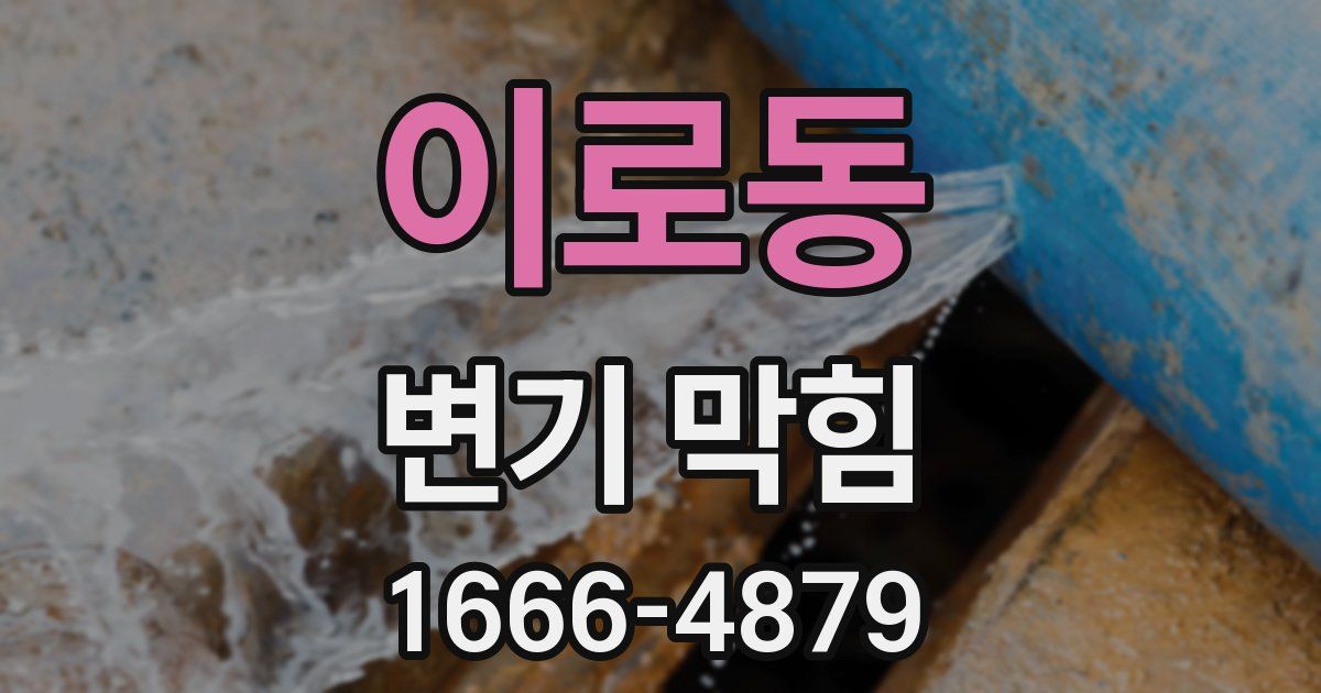 이로동 변기 막힘
