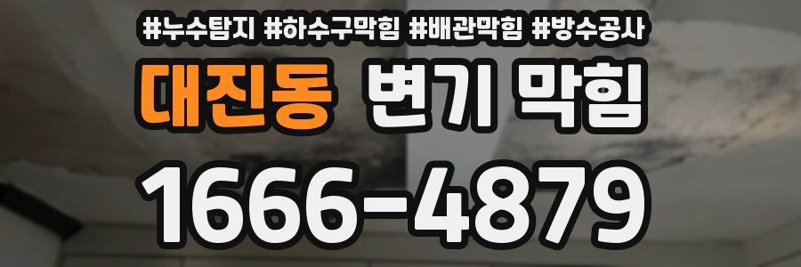 대진동 변기 막힘