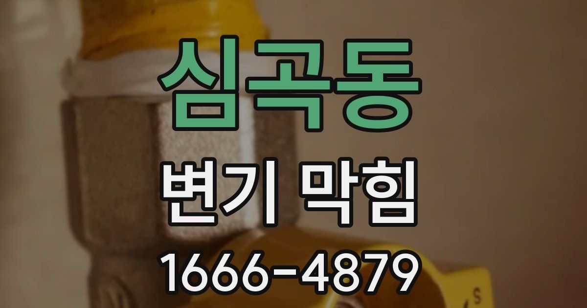 심곡동 변기 막힘