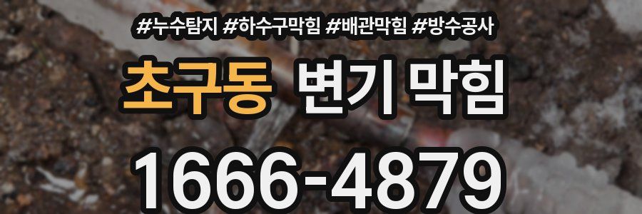 초구동 변기 막힘