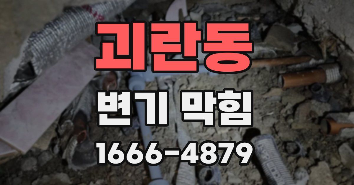 괴란동 변기 막힘