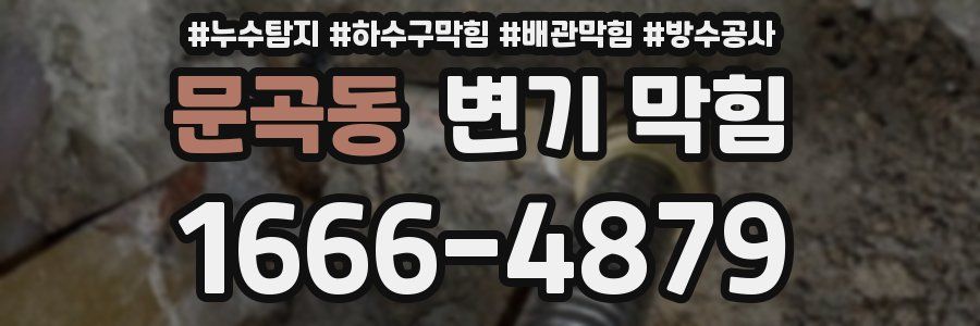 문곡동 변기 막힘