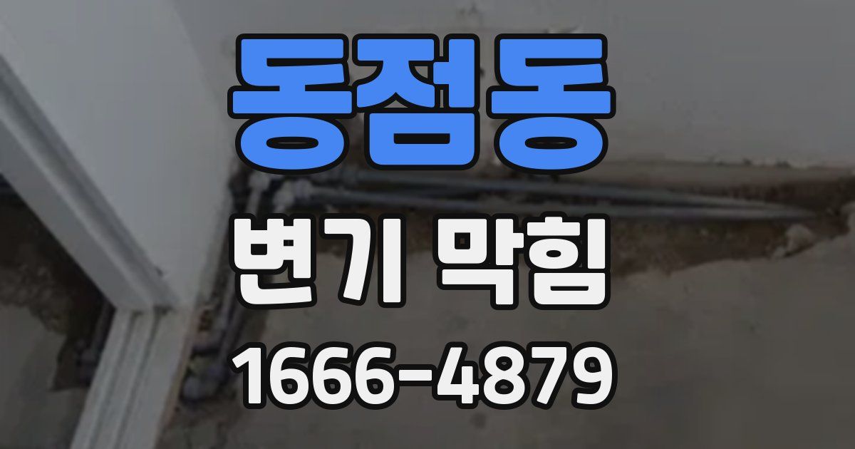 동점동 변기 막힘