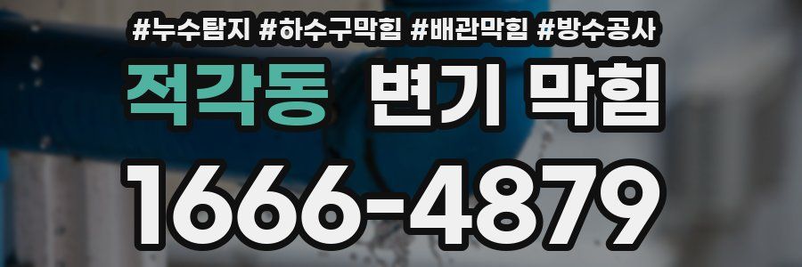 적각동 변기 막힘