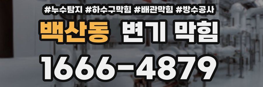 백산동 변기 막힘