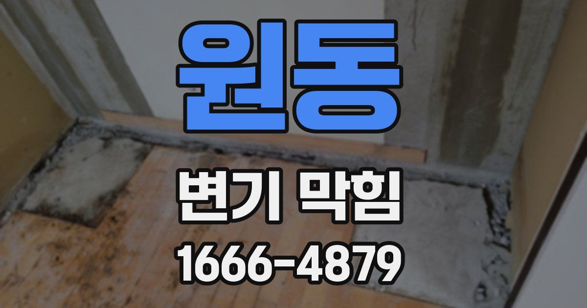 원동 변기 막힘