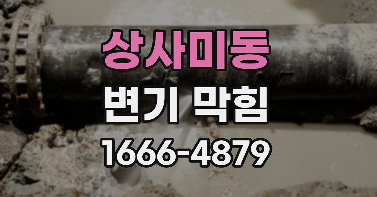 상사미동 변기 막힘