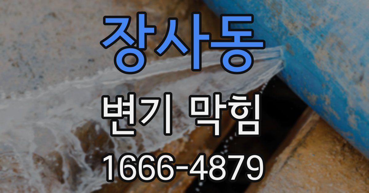 장사동 변기 막힘