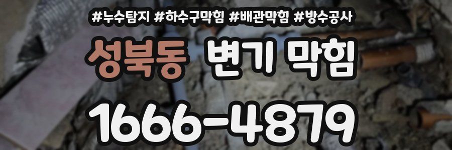 성북동 변기 막힘