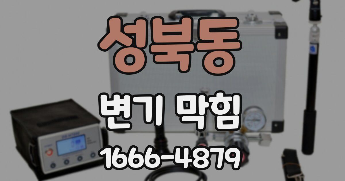 성북동 변기 막힘