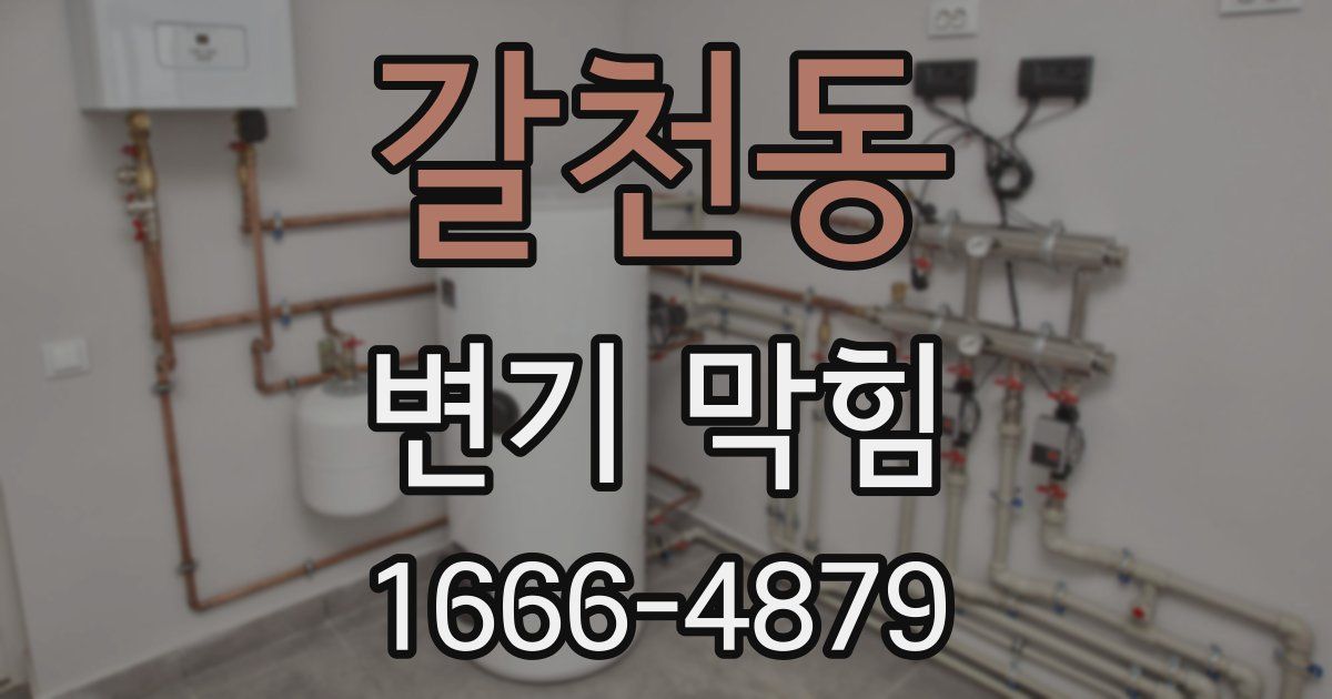 갈천동 변기 막힘