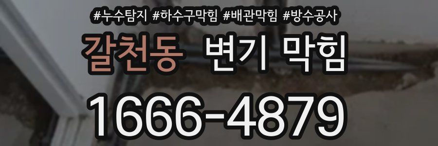 갈천동 변기 막힘