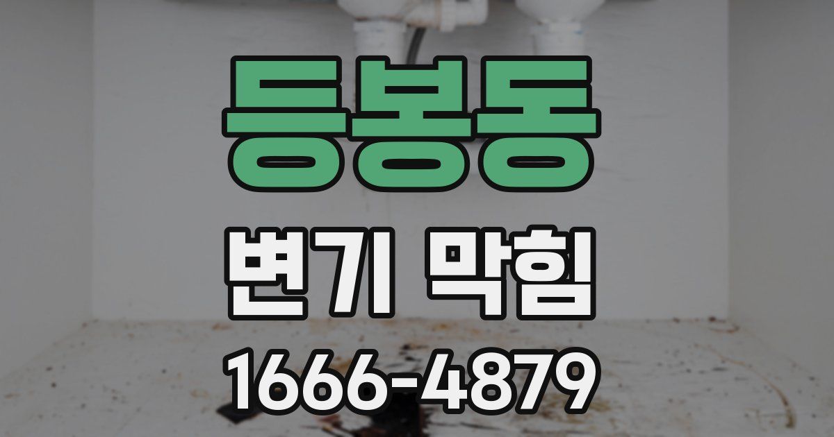 등봉동 변기 막힘
