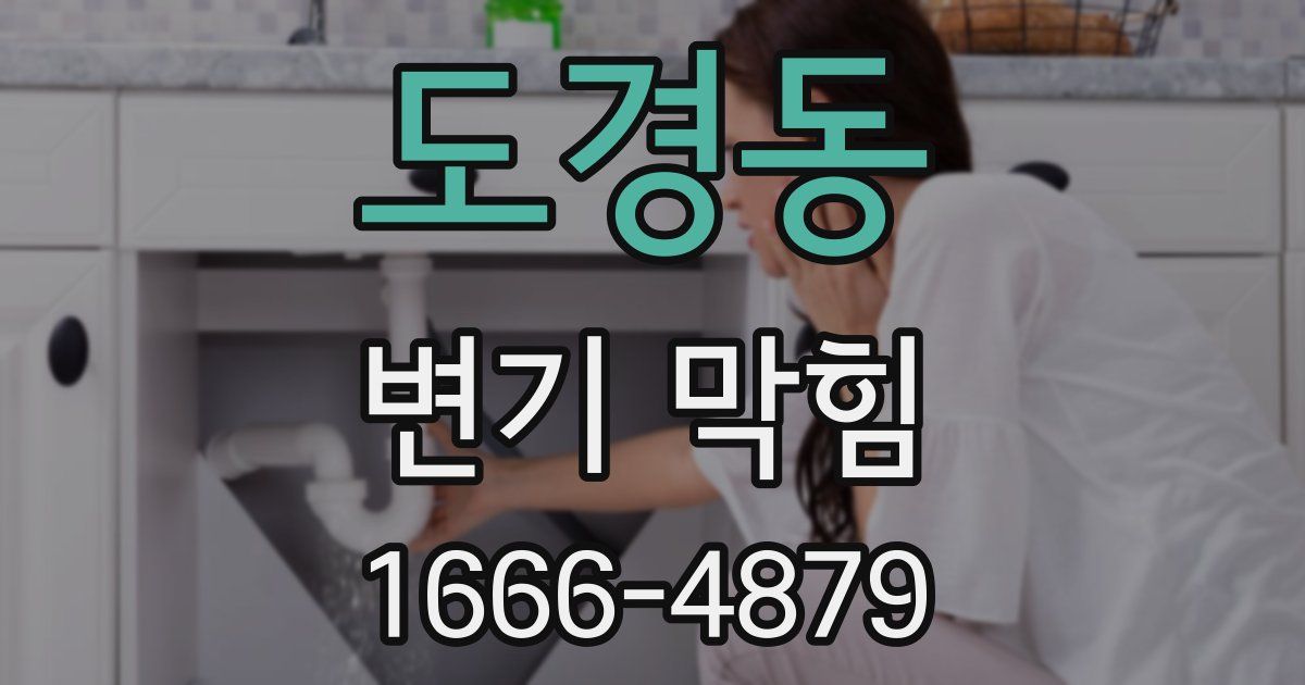 도경동 변기 막힘