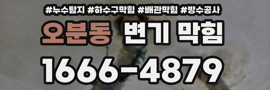 오분동 변기 막힘