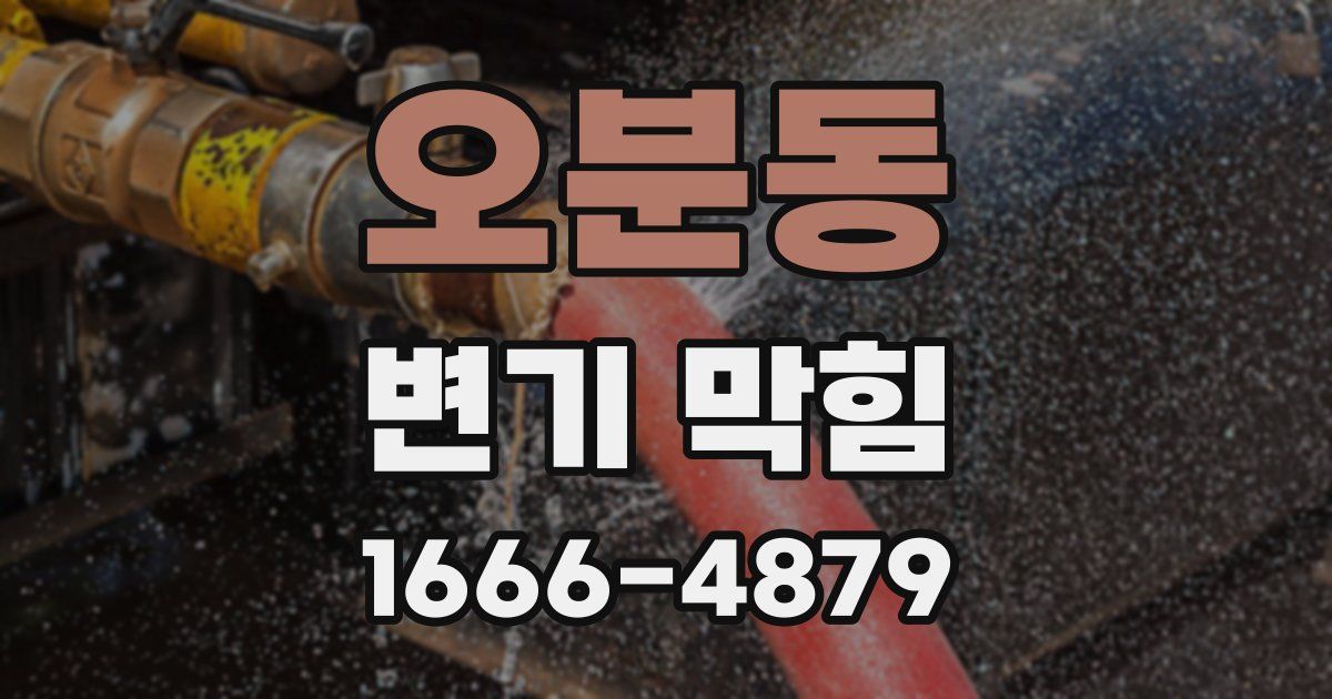 오분동 변기 막힘