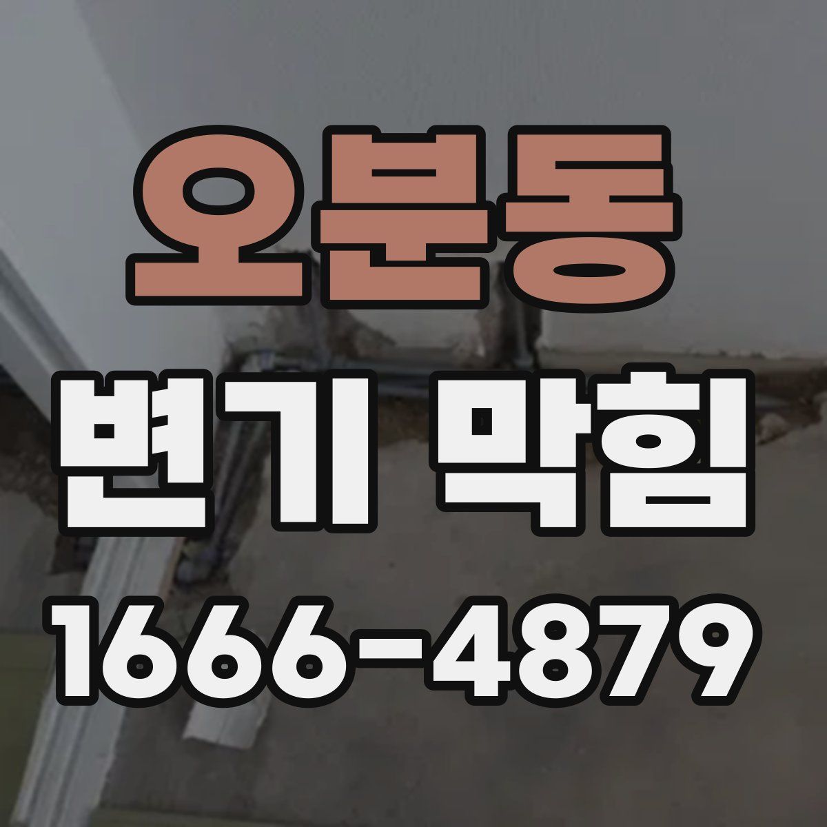 오분동 변기 막힘