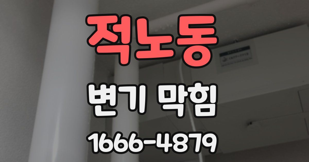 적노동 변기 막힘