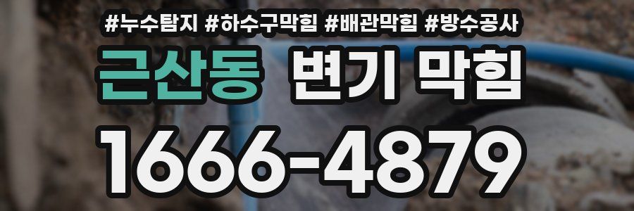 근산동 변기 막힘