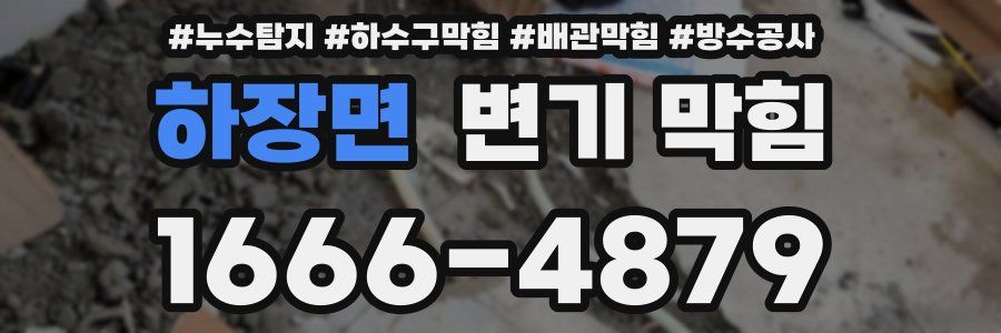 하장면 변기 막힘