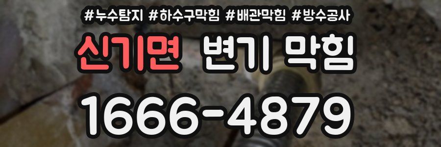 신기면 변기 막힘