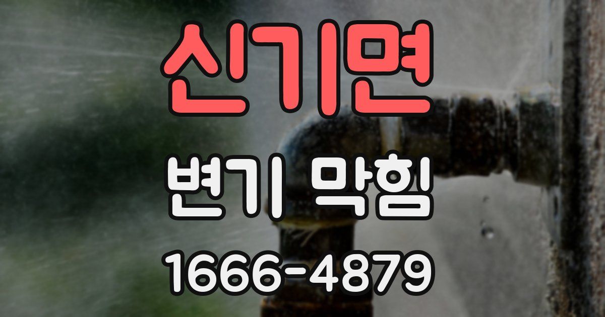 신기면 변기 막힘