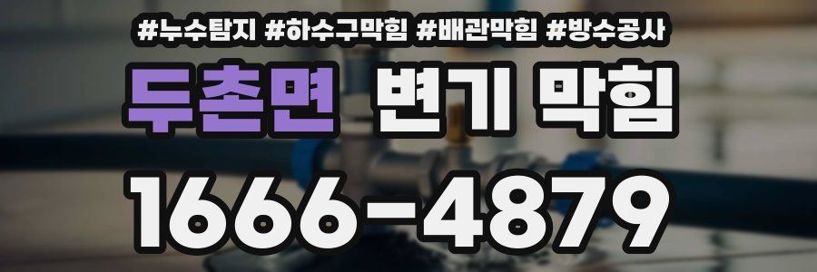 두촌면 변기 막힘