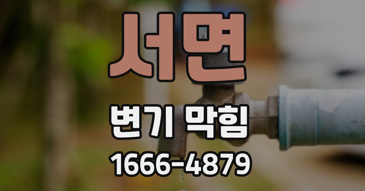 서면 변기 막힘