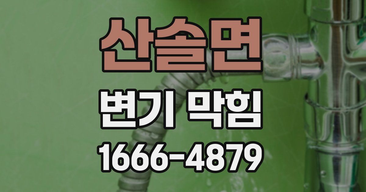 산솔면 변기 막힘