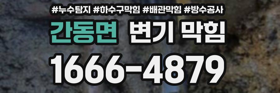 간동면 변기 막힘