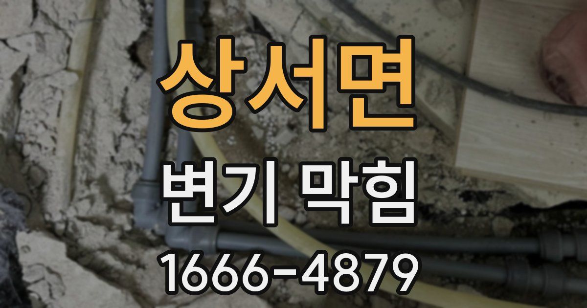 상서면 변기 막힘