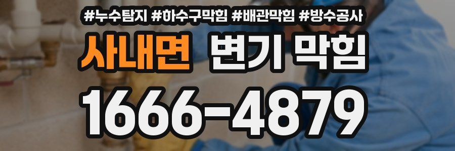 사내면 변기 막힘
