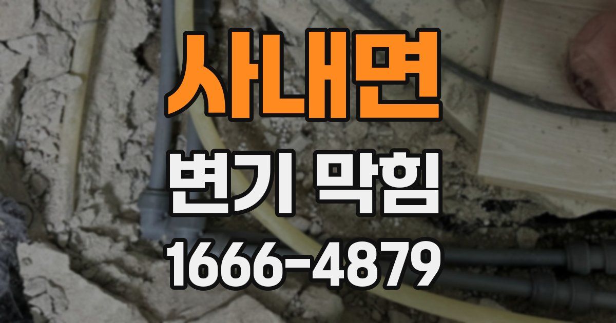 사내면 변기 막힘