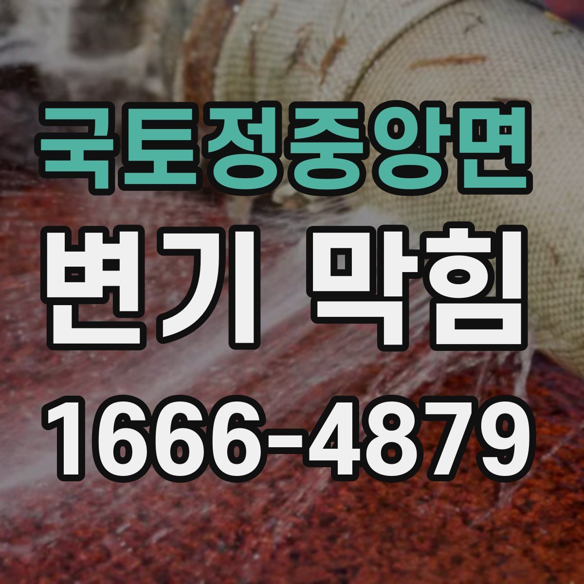 국토정중앙면 변기 막힘