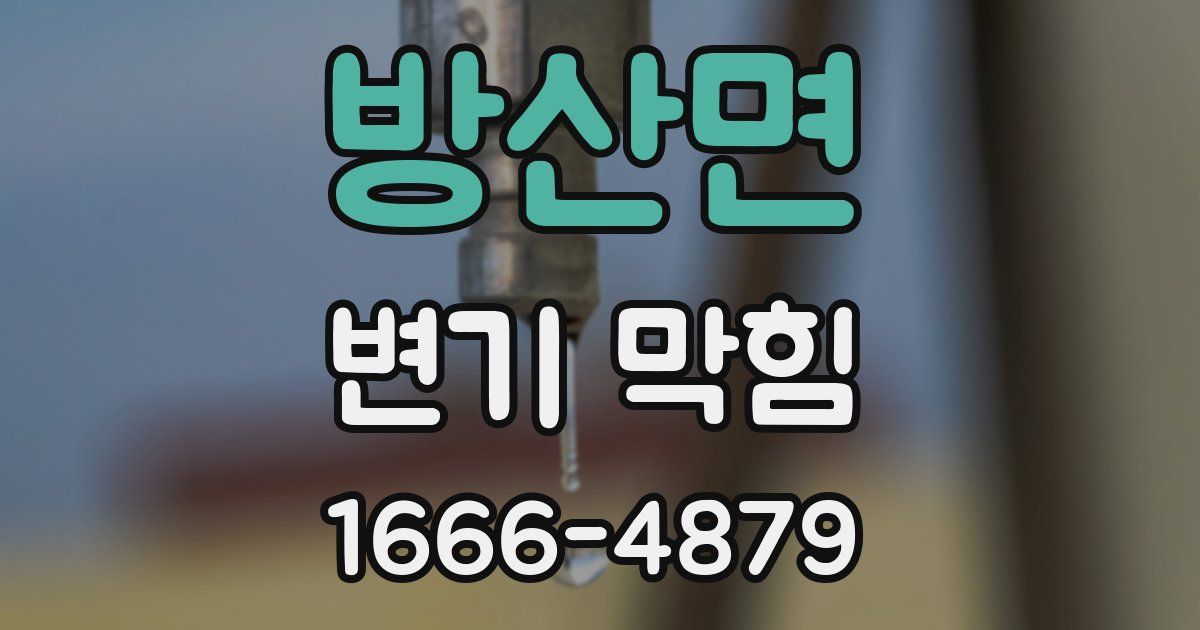 방산면 변기 막힘