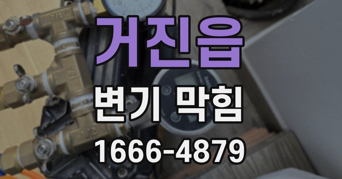 거진읍 변기 막힘